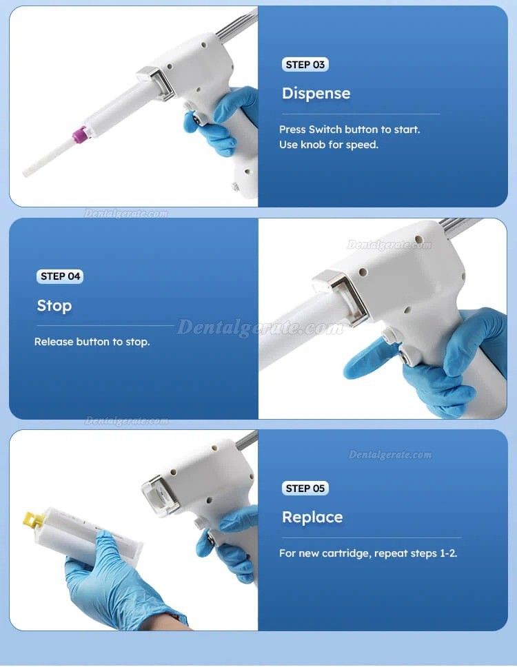 Tragbare elektrische Dental Abformmaterial Applikationspistolen/ Dosierpistolen 1:1/2:1, 50 ml
